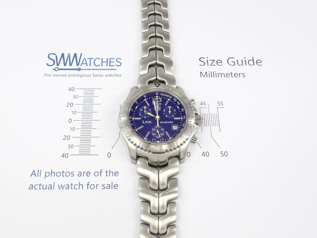TAG Heuer Link Chronograph CT1110.BA0550 41mm case size