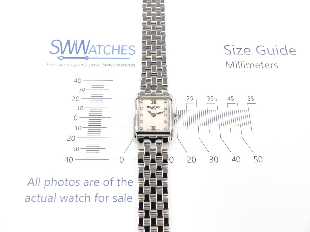 Raymond Weil Don Giovanni 5875-ST-00985 case size 18 x 25mm