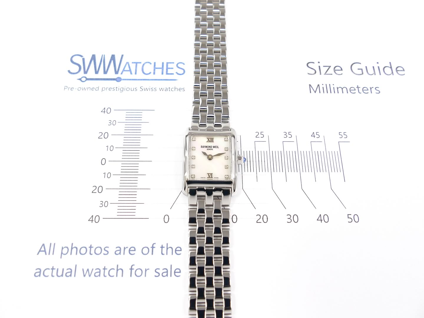 Raymond Weil Don Giovanni 5875-ST-00985 case size 18 x 25mm