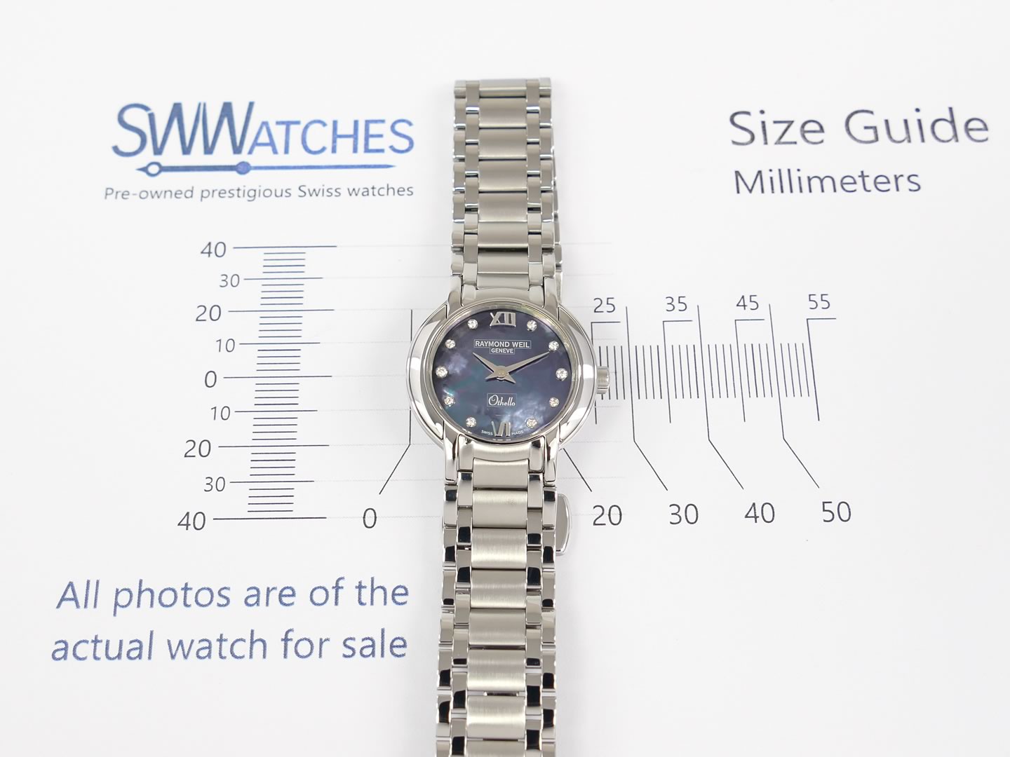 RAYMOND WEIL GENEVE Othello ダイヤ 電池新品・箱有 42781583-