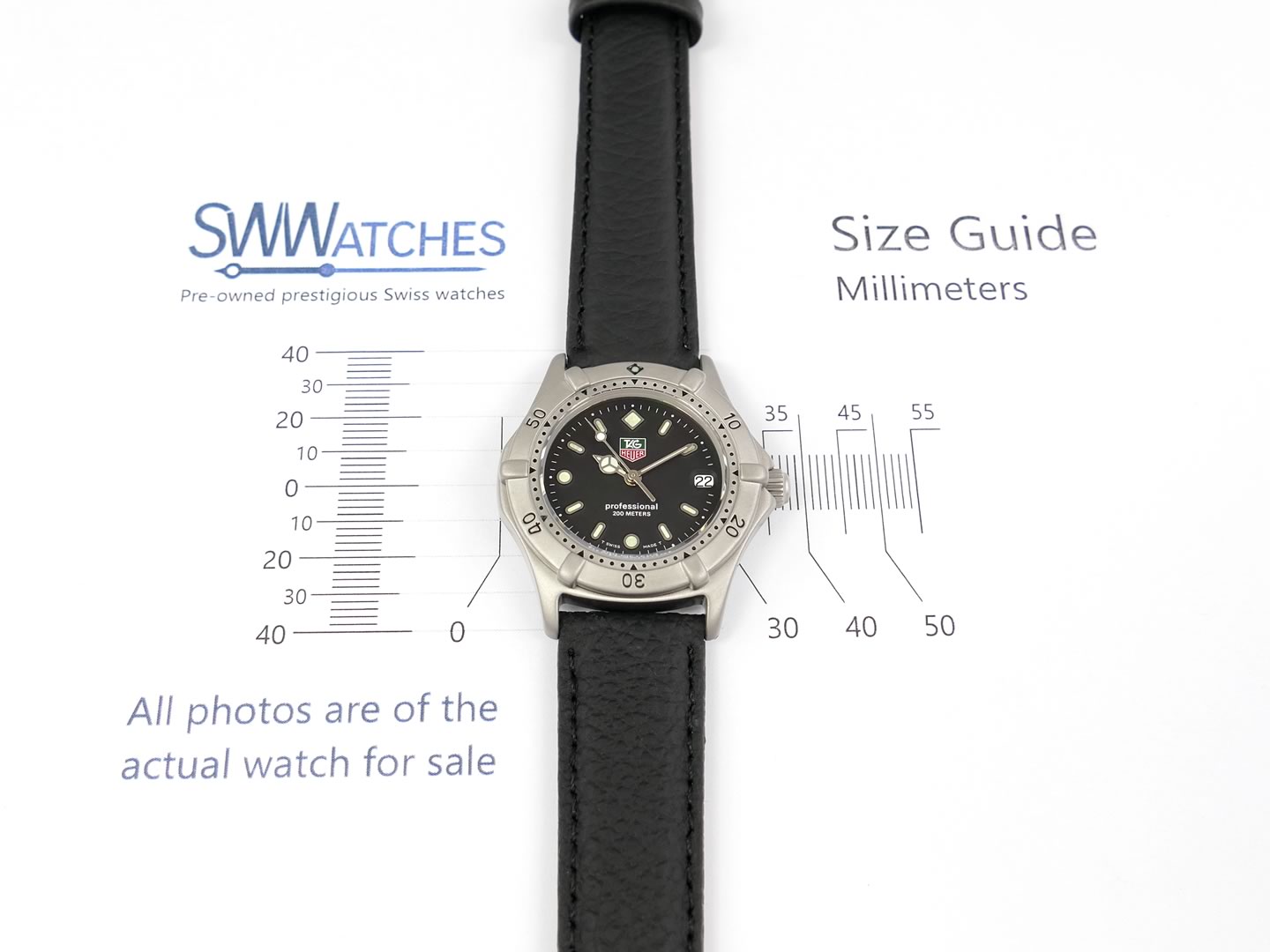 TAG Heuer 2000 Classic Black 962.013-2 Mid Size – SWWatches