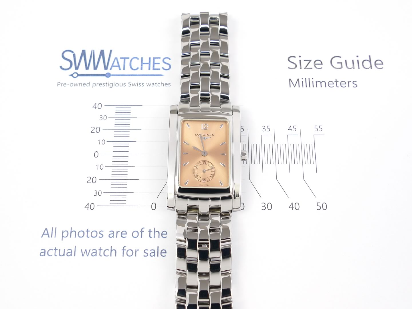Longines DolceVita L5.655.4.96.6 Stainless Steel Rectangular Case 26 x 40mm