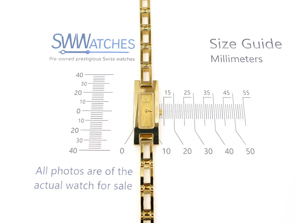 Gucci 3900L Champagne dial 12 x 34mm case size