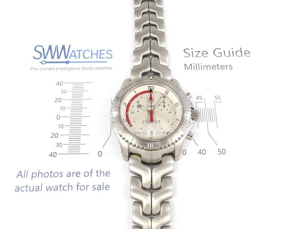 TAG Heuer Link Chronograph Oracle Racing CT1118 case size 41mm