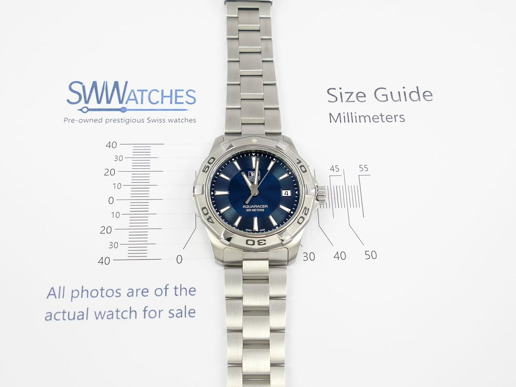 TAG Heuer Aquaracer WAP1112.BA0831 case size 39mm