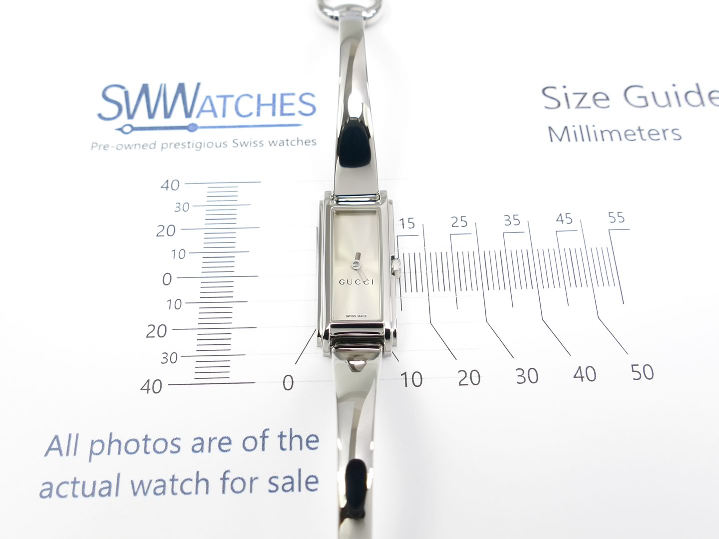 Gucci G-Line 109 Silver YA109523 Stainless Steel Bangle – SWWatches