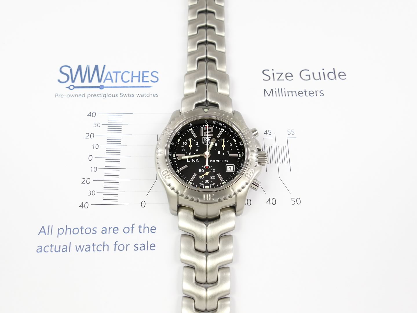 TAG Heuer Link CT1111.BA0550 case size 41mm