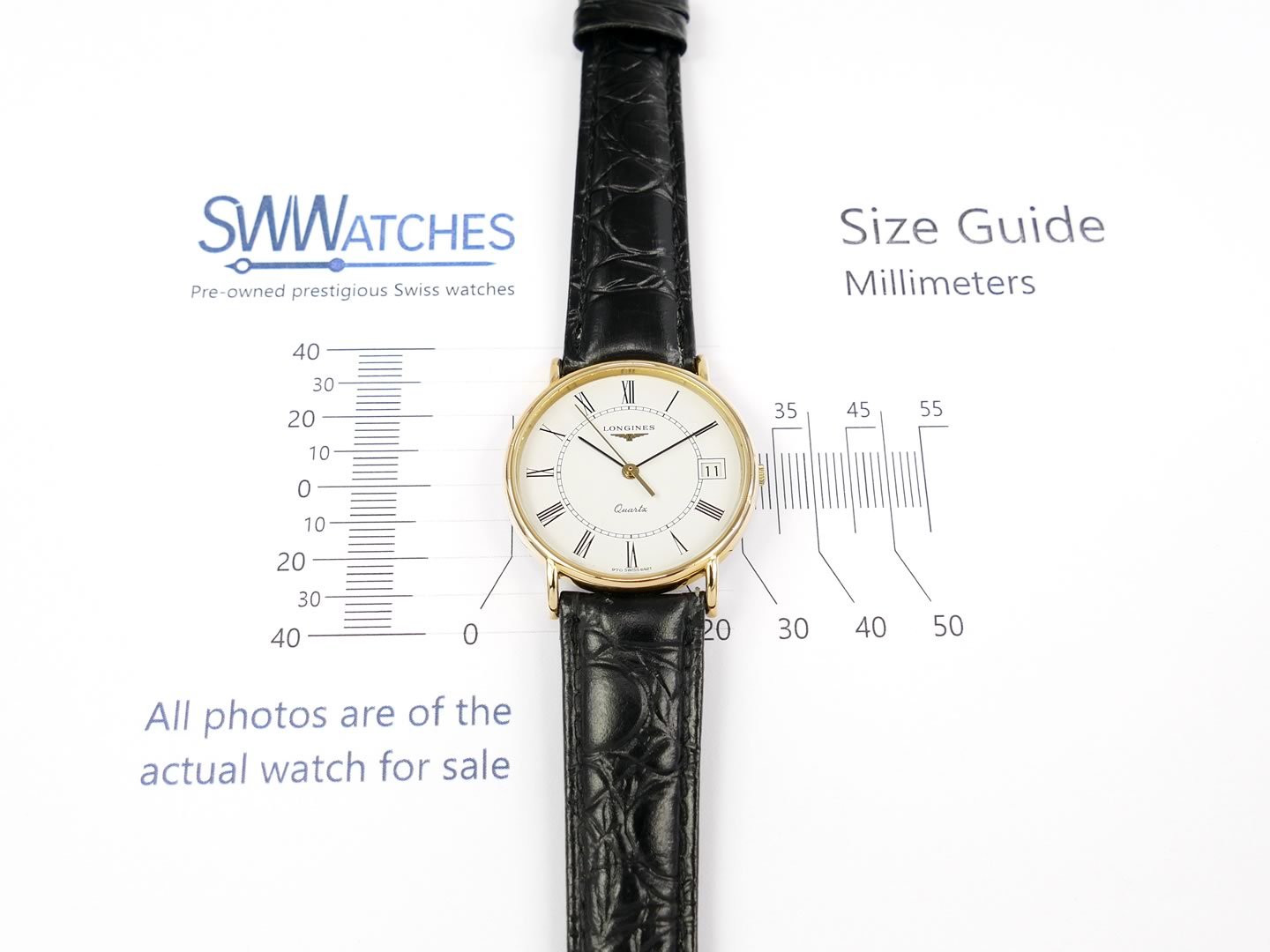 Longines La Grande Classique 33mm case White Dial 18k Gold Plated