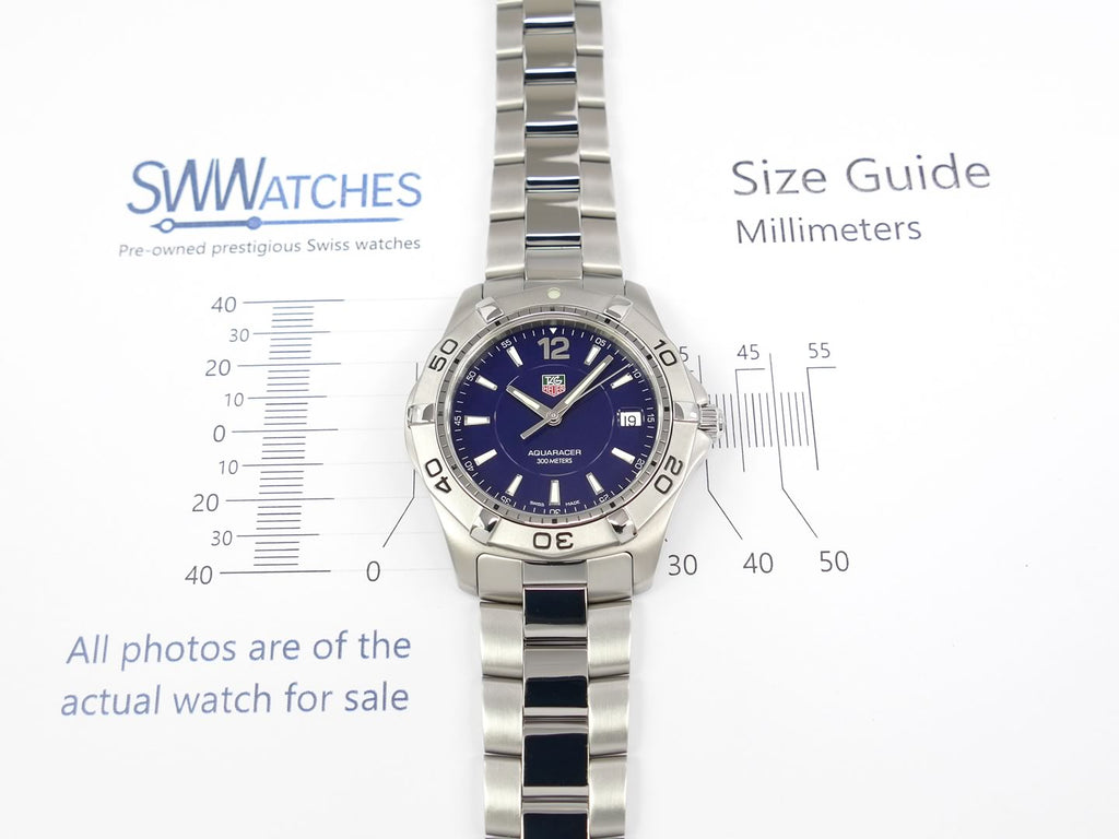 TAG Heuer Aquaracer Blue Dial 40mm case WAF1113.BA0801