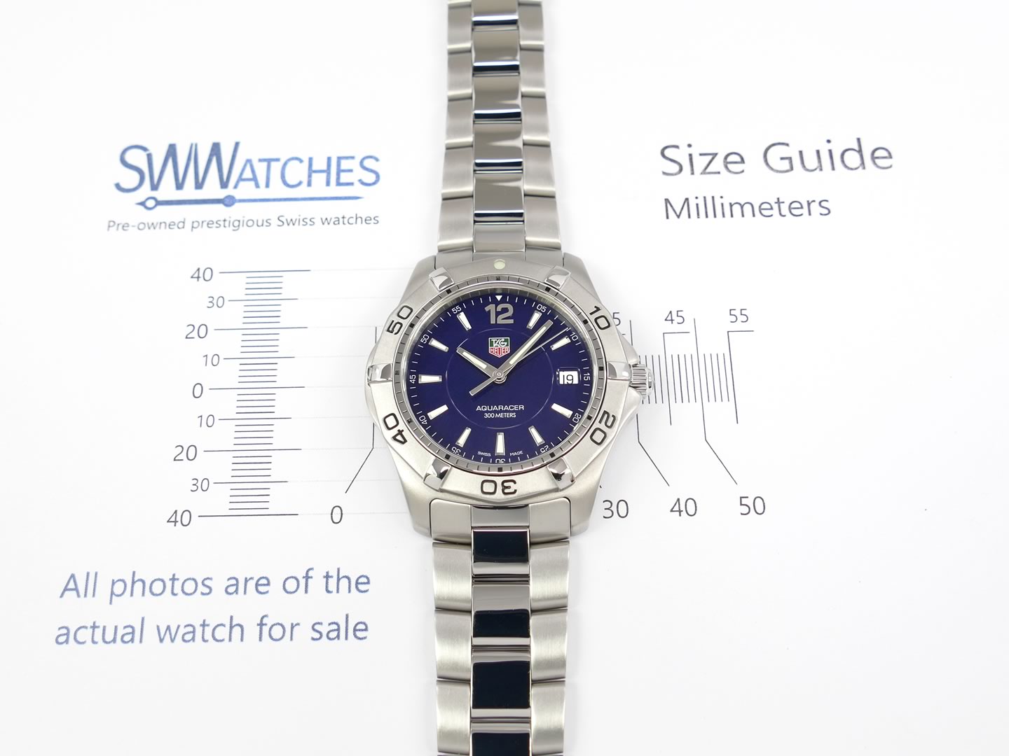 TAG Heuer Aquaracer Blue Dial 40mm case WAF1113.BA0801
