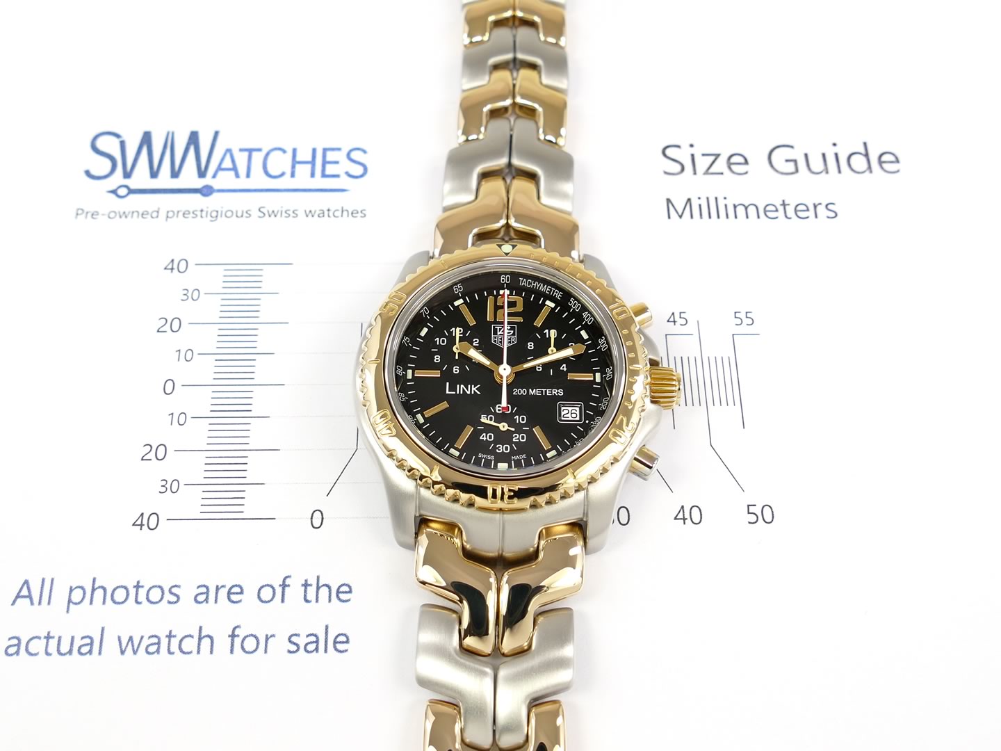 TAG Heuer Link 41mm Chronograph Stainless & 18k Gold CT1152