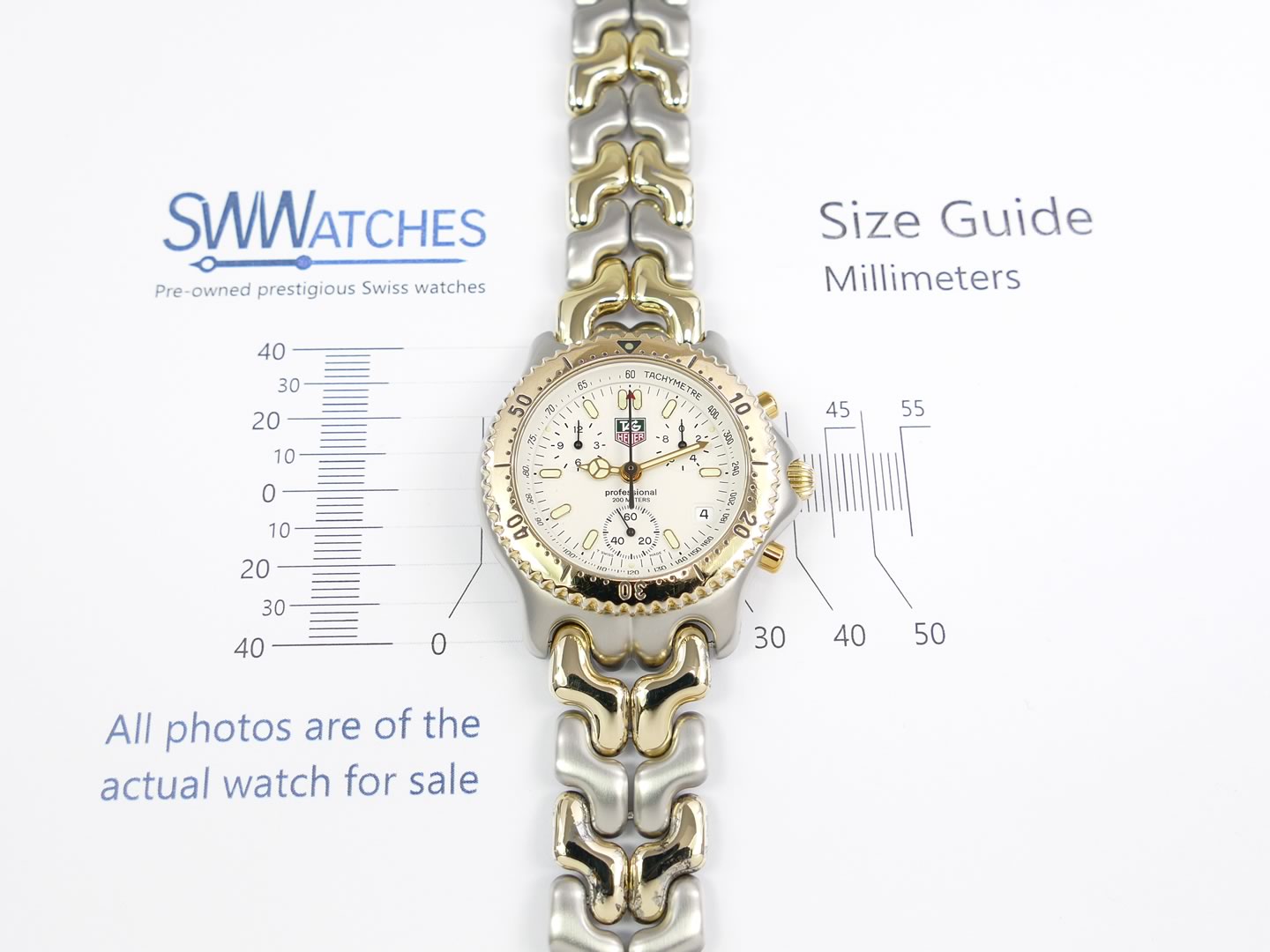 TAG Heuer SEL 38mm case size CG1120-0