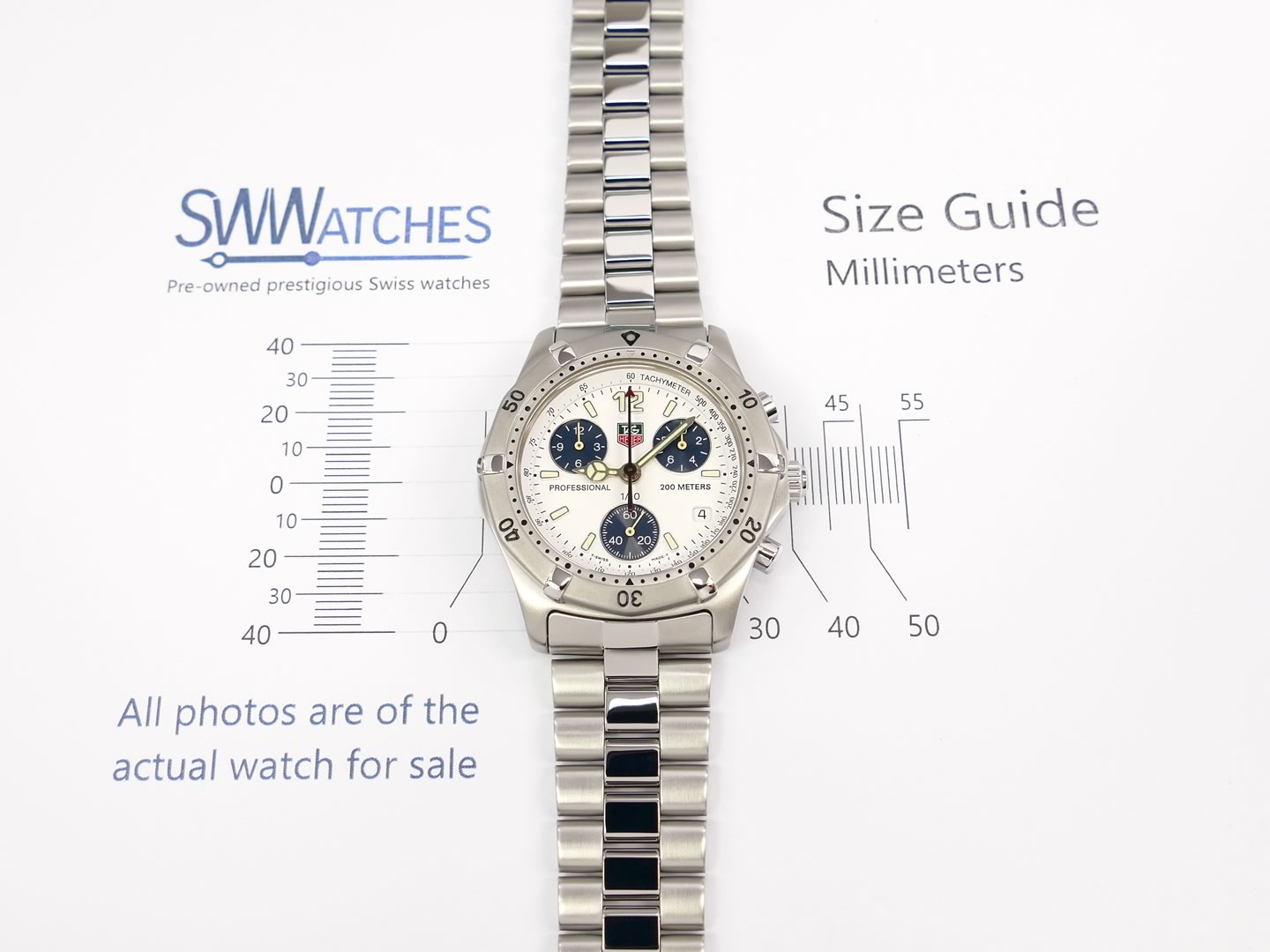 【アキオ】TAG Heuer Professional CK1111 Pre-Owned TAG Heuer 2000 Series Chronograph Quartz (CK1111)