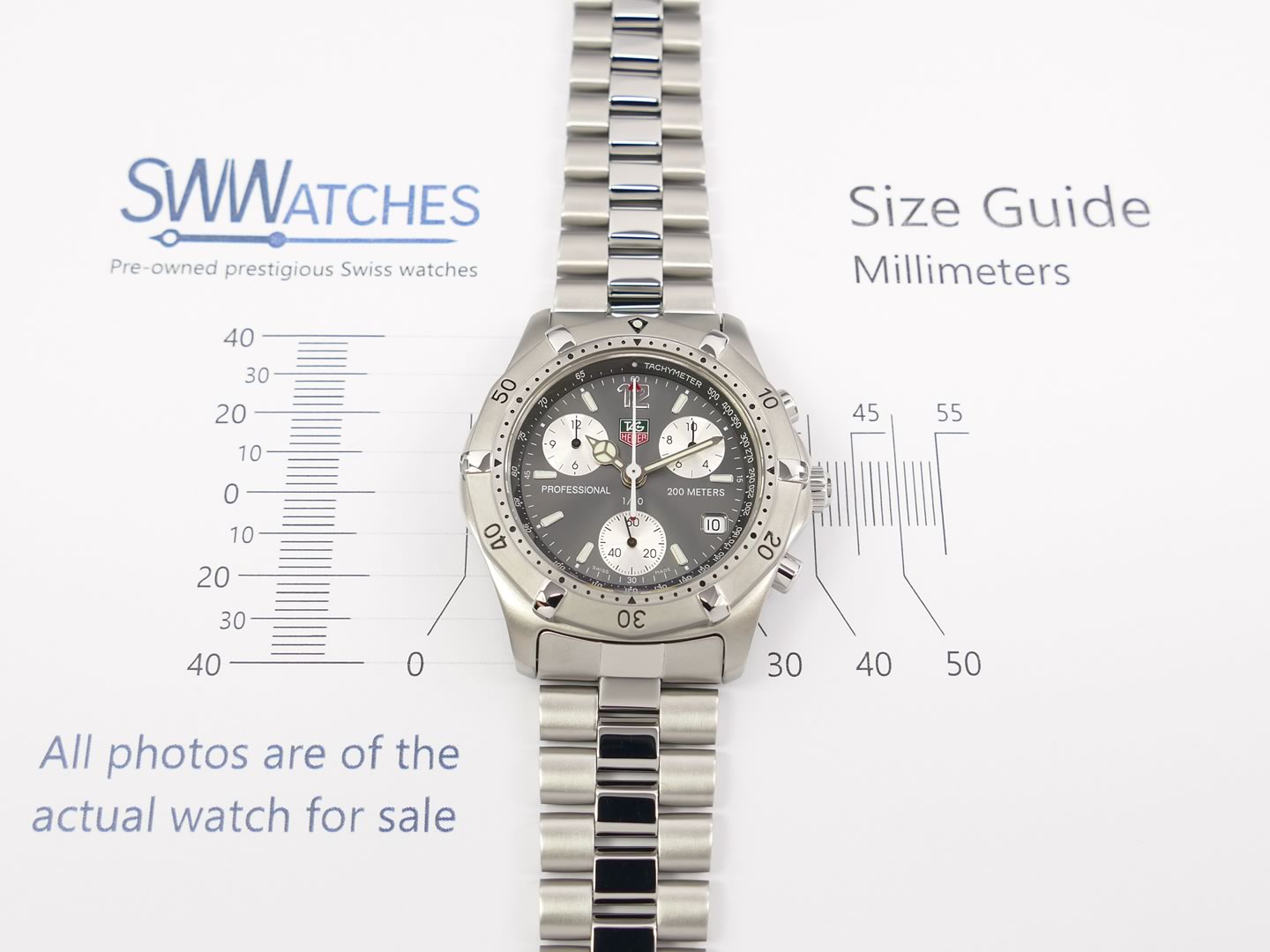 TAG Heuer 2000 CK1113-0 case size 38mm