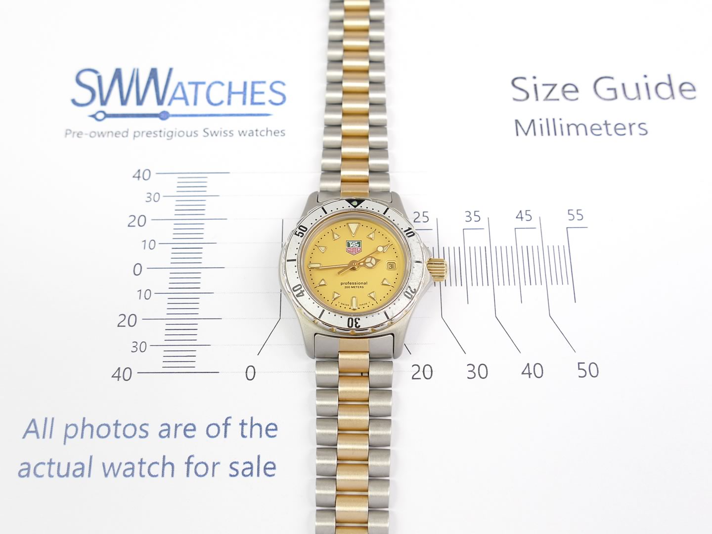 TAG Heuer 1500 Champagne 27mm with 18k Gold 974.008-2