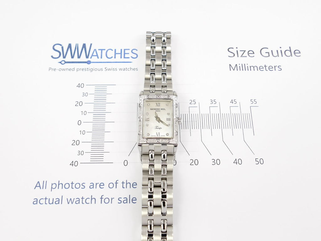 Raymond Weil Tango 5971-STS-00995 case size 18 x 22mm