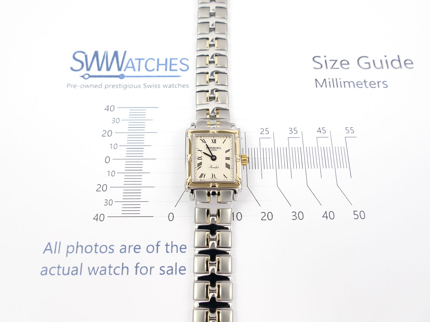Raymond Weil Parsifal 9630 Rectangular case 18 x 27mm