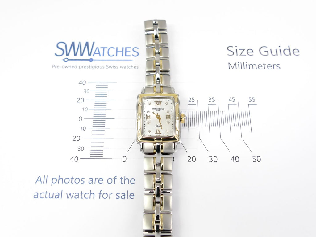 Raymond Weil Parsifal 9740-STG-00995 case size 21 x 32mm