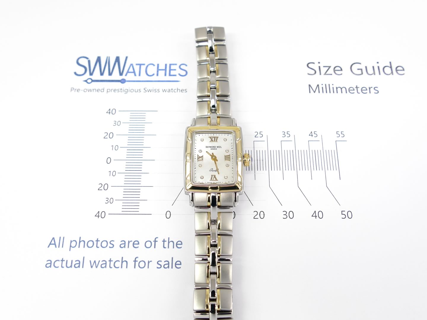 Raymond Weil Parsifal 9740-STG-00995 case size 21 x 32mm