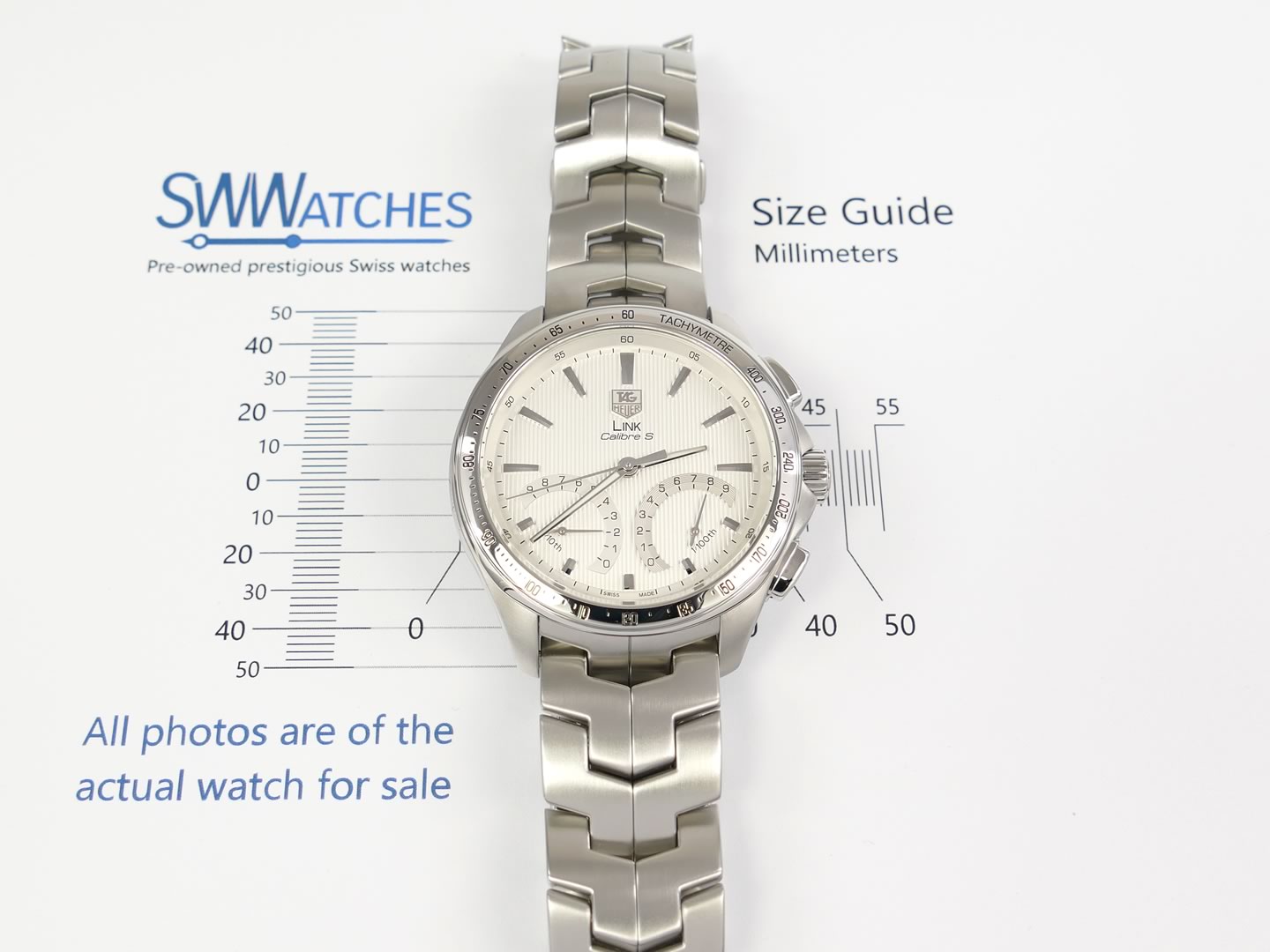 TAG Heuer Link CAT7011.BA0952 tachymeter bezel 43mm