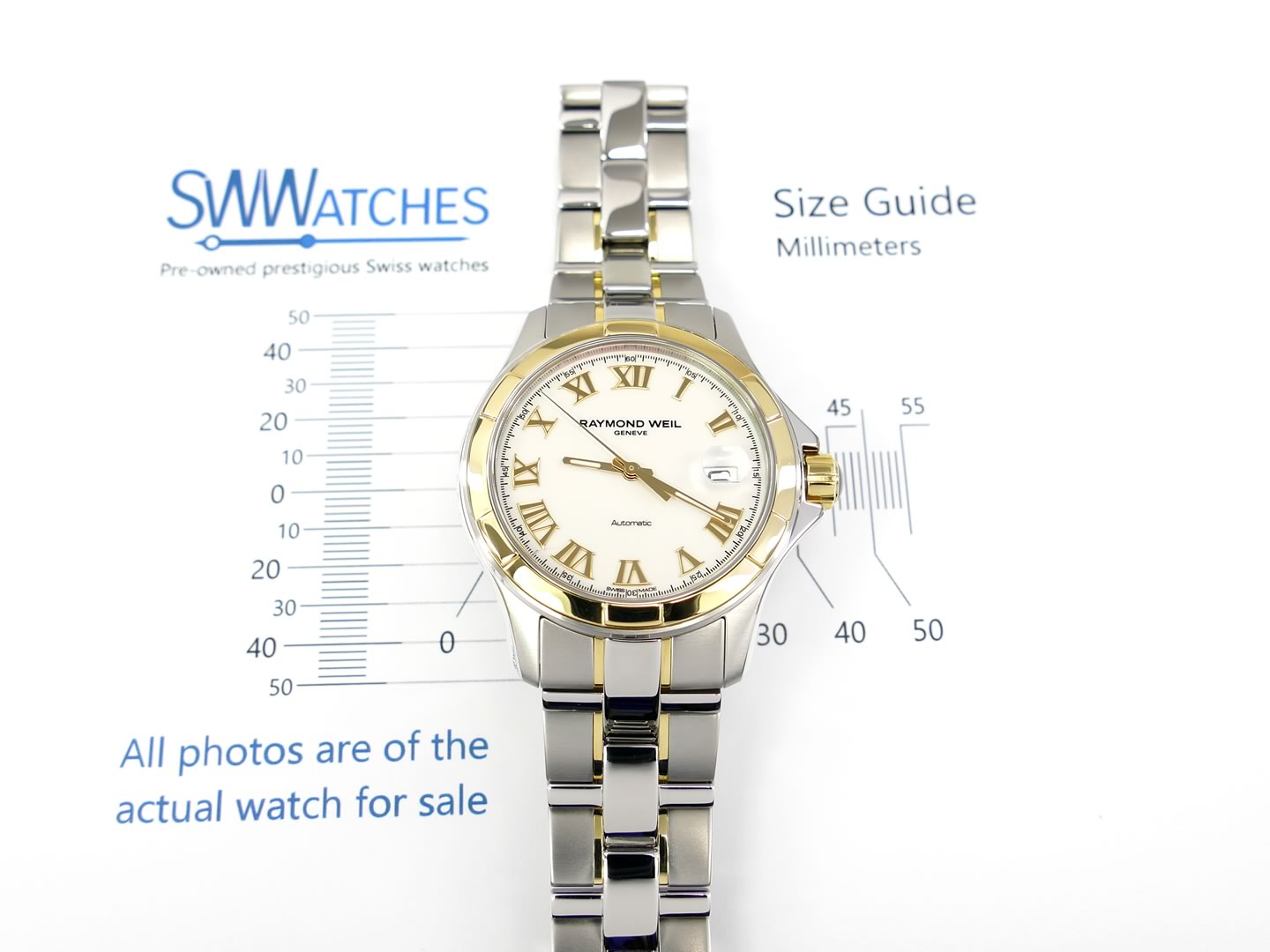 Raymond Weil Parsifal 2970-SG-00308 Roman Numerals 39mm case