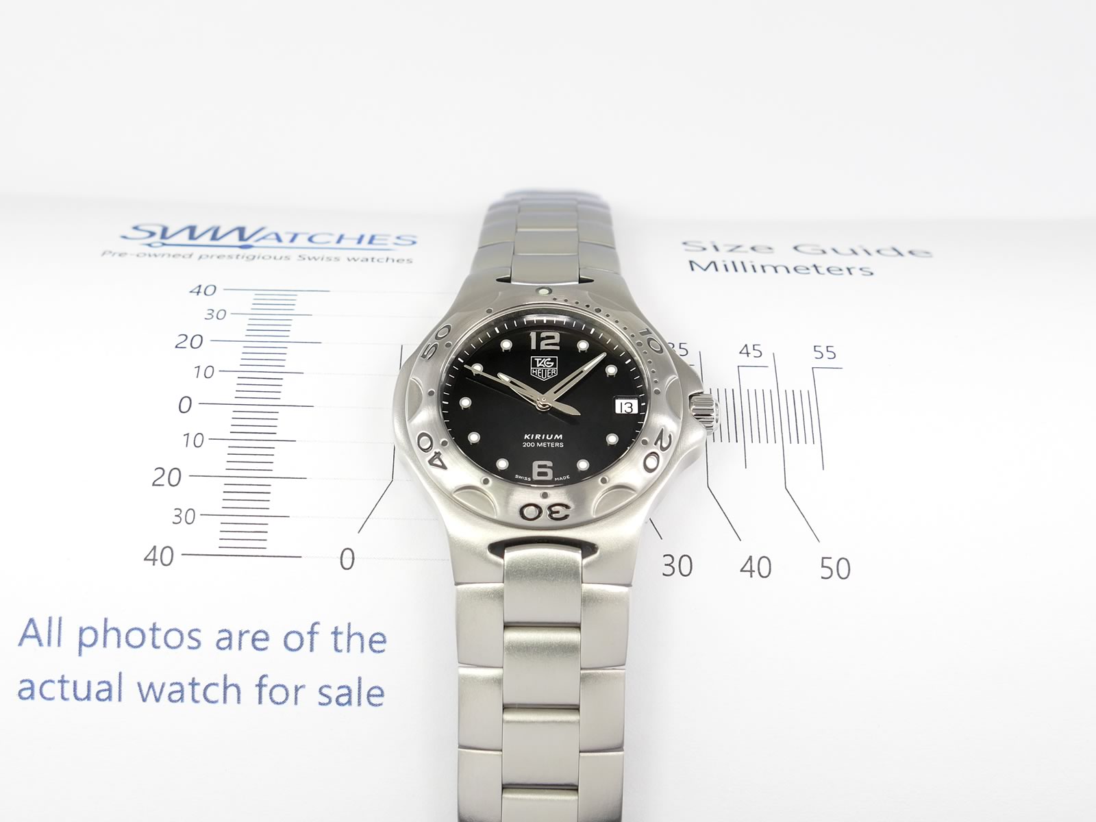 TAG Heuer Kirium Black Dial WL111D.BA0700 case size 38mm