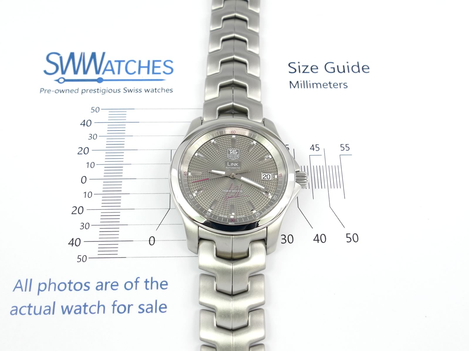TAG Heuer Link WJF2113.BA0570 case size 38mm