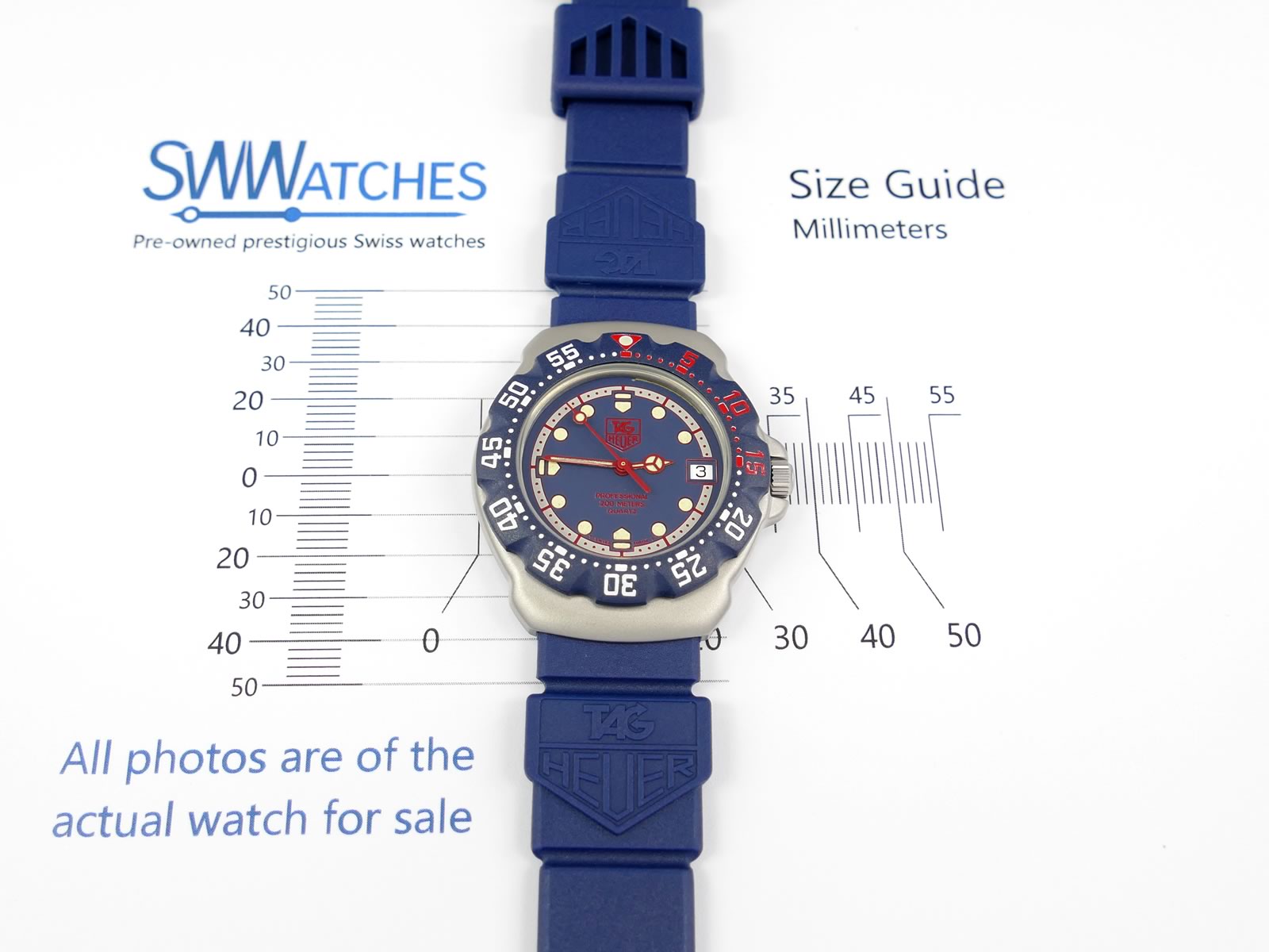 TAG Heuer WA1210 F1 case size 35mm