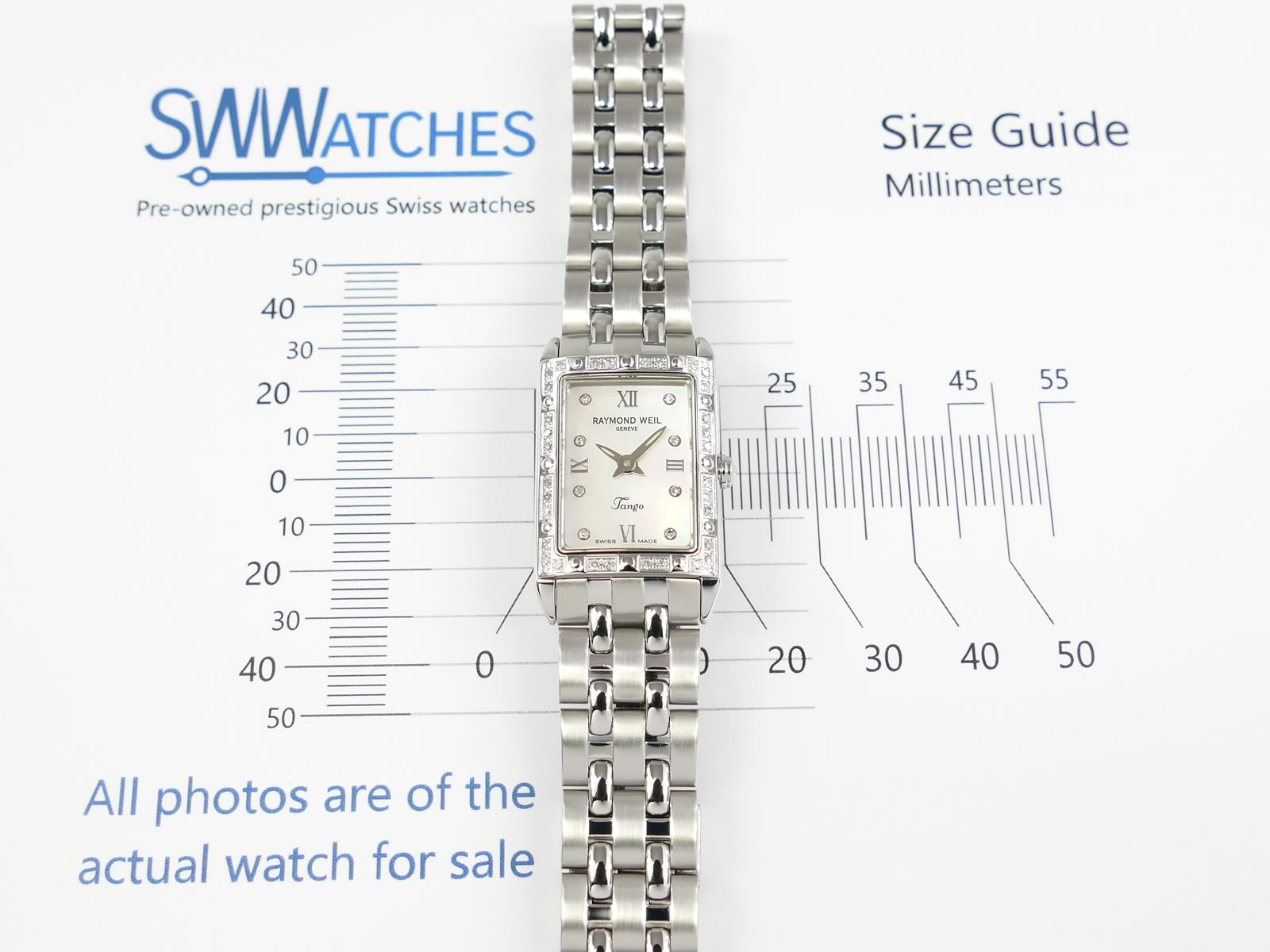 Raymond Weil Tango 5971 case size 18 x 22mm