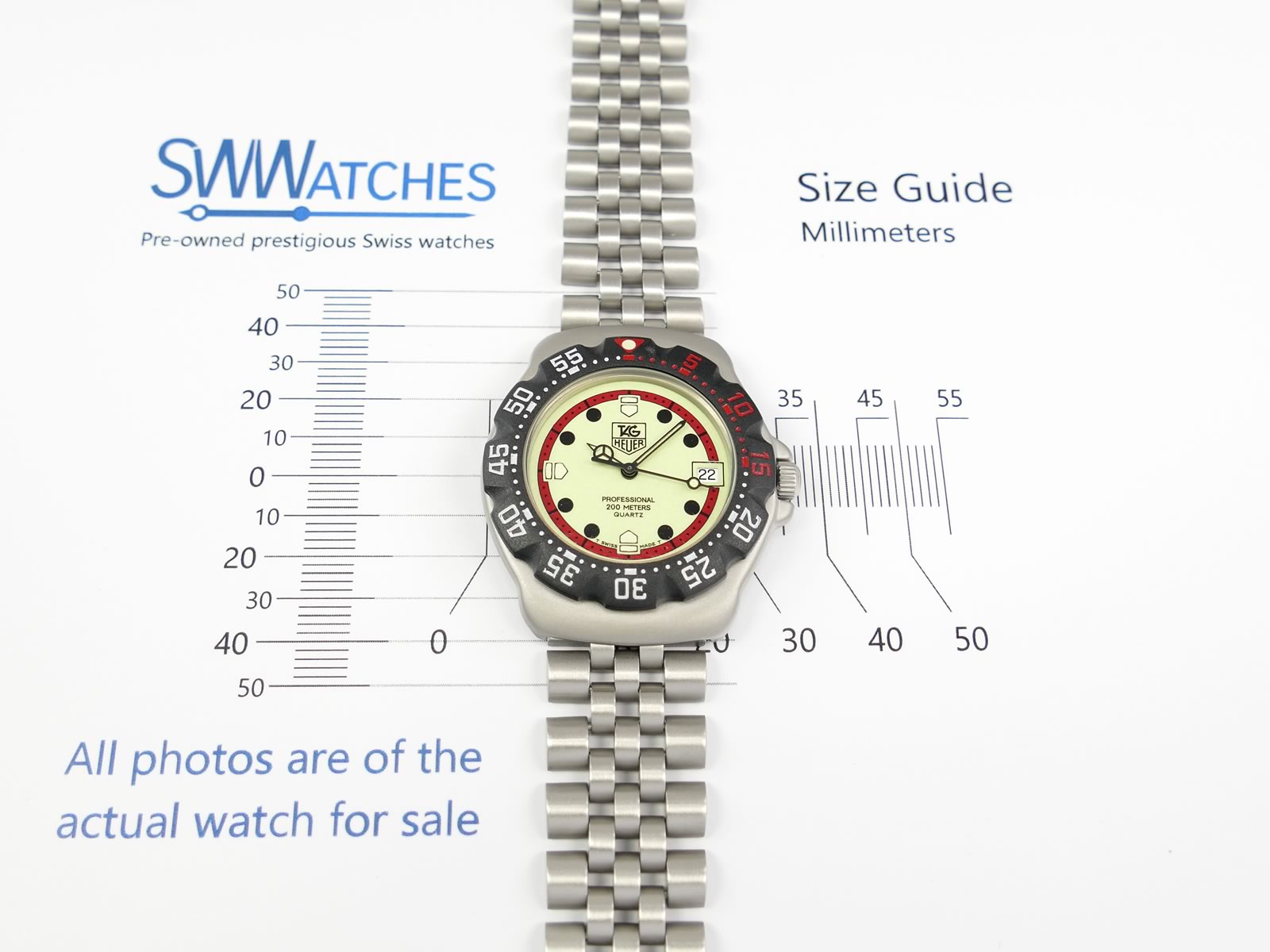 TAG Heuer Formula 1 WA1211 case size 35mm