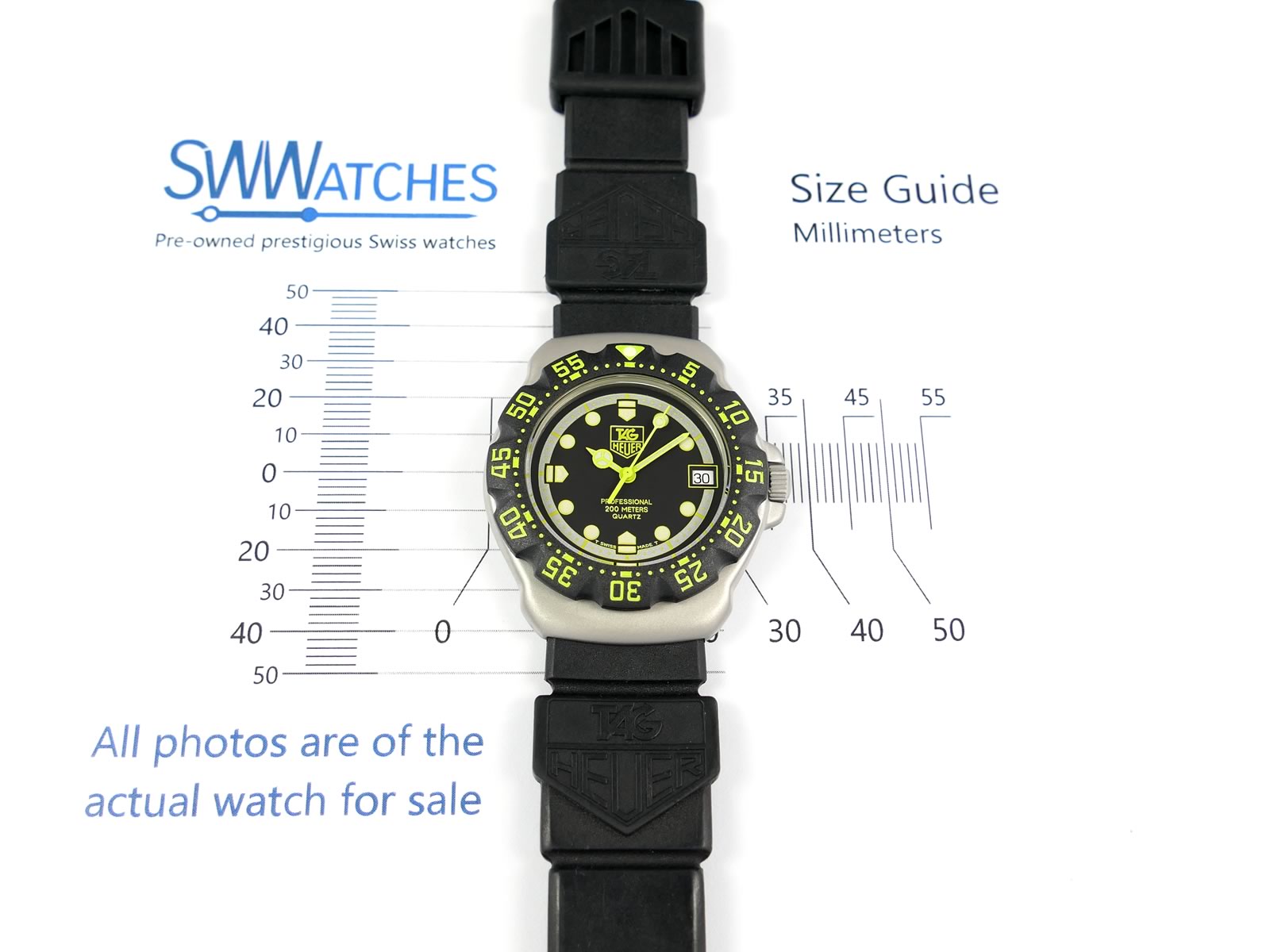 TAG Heuer Formula 1 WA1216 case size 35mm