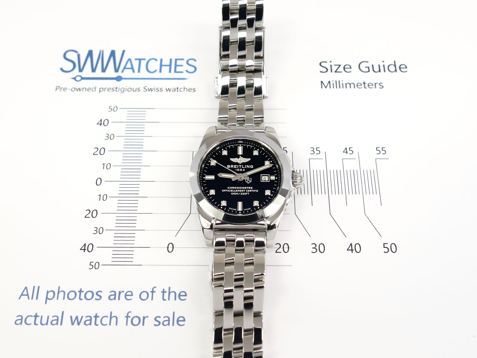Breitling Galactic 29mm case Sleek Black W72348