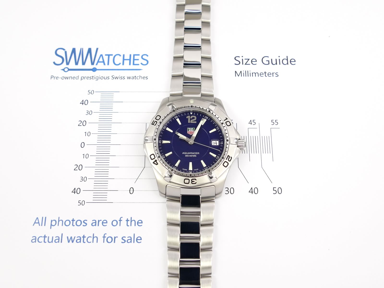 TAG Heuer Aquaracer WAF1113.BA0801 case size 40mm
