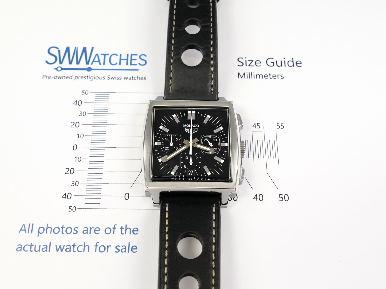 TAG Heuer Monaco CS2111 case size 38mm
