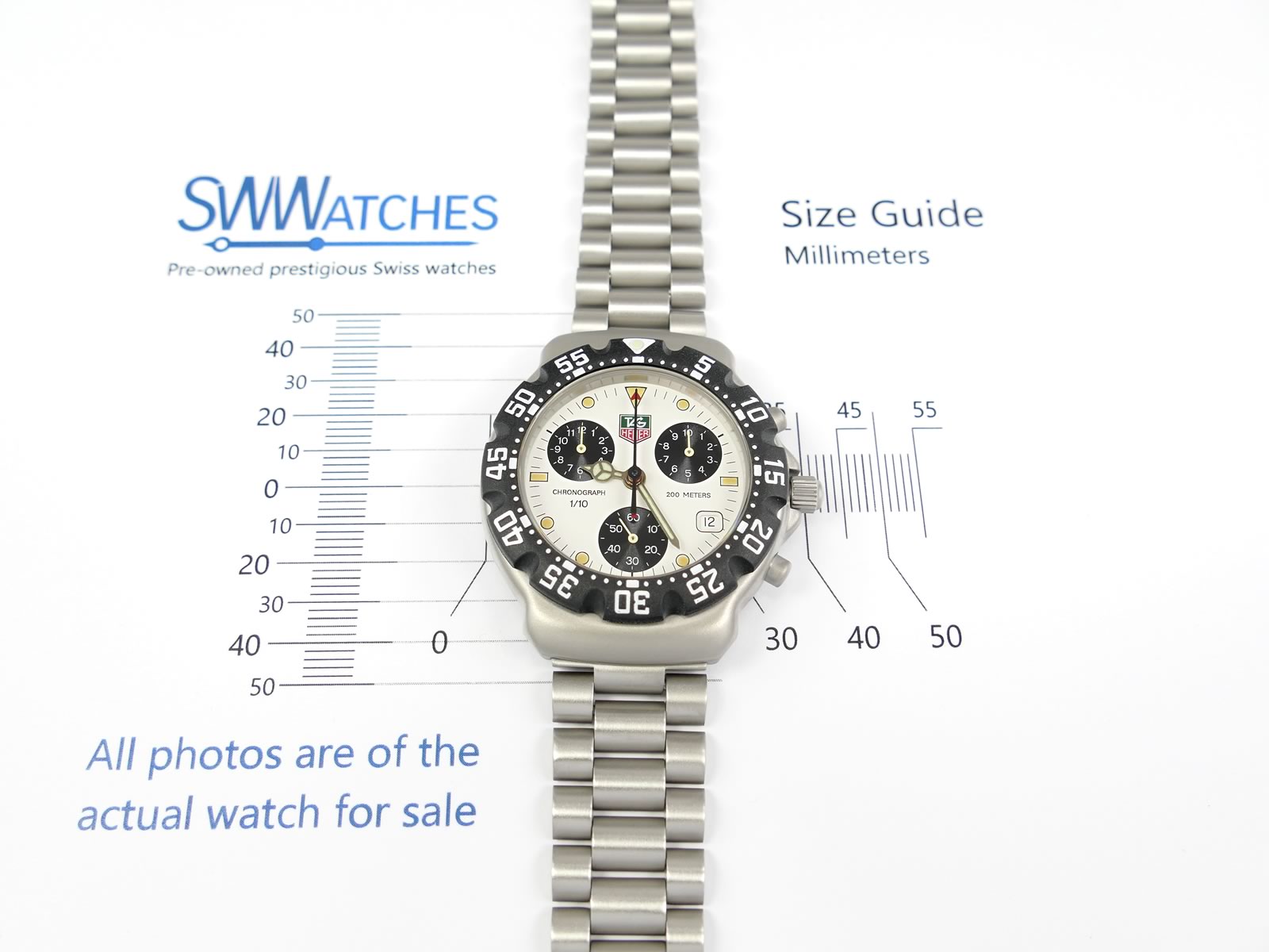 時計 TAG Heuer F1 Chronograph CA1212-R0 Vintage TAG HEUER F1 Chronograph Date CA1212-R0 Quartz – White