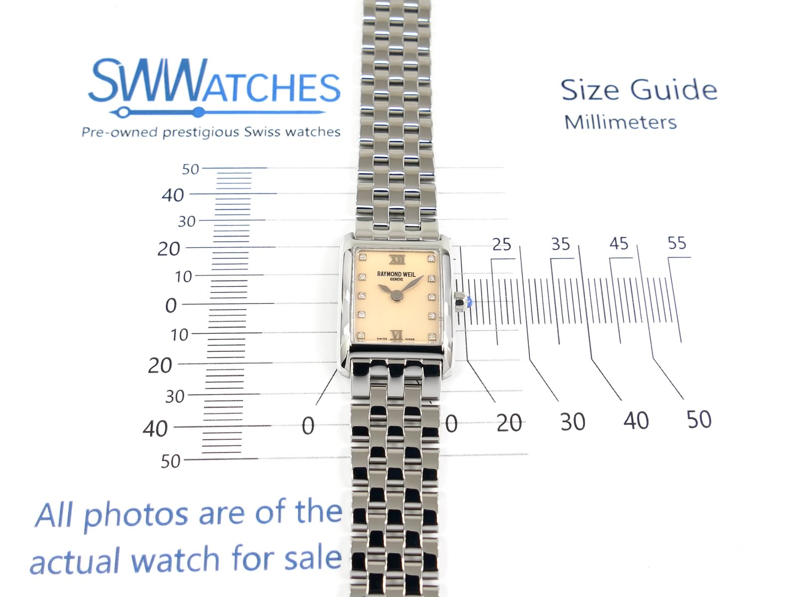 Raymond Weil Don Giovanni 5875-ST-00986 case size 18 x 25mm