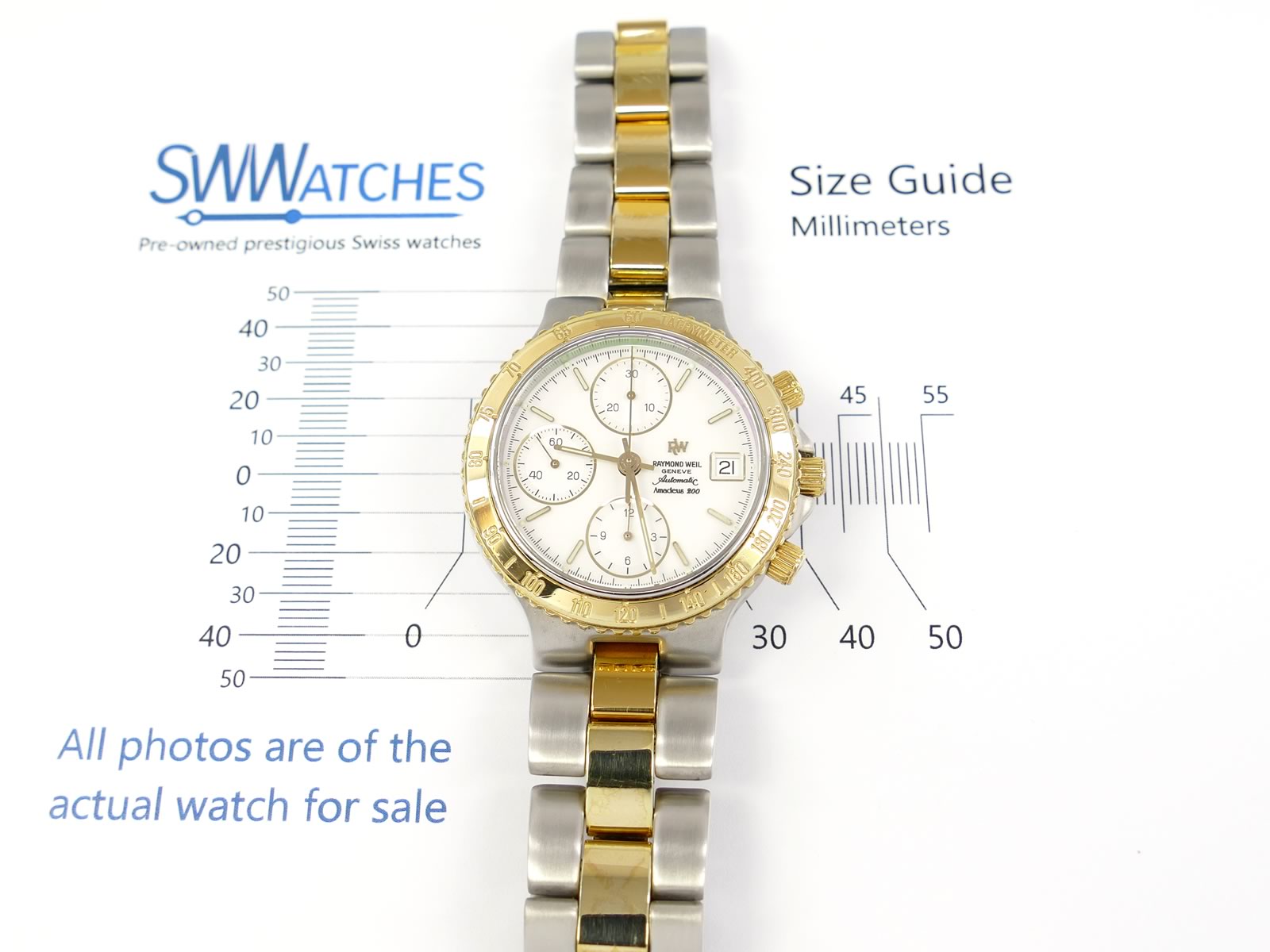 Raymond Weil Amadeus 200 White Automatic Chronograph – SWWatches