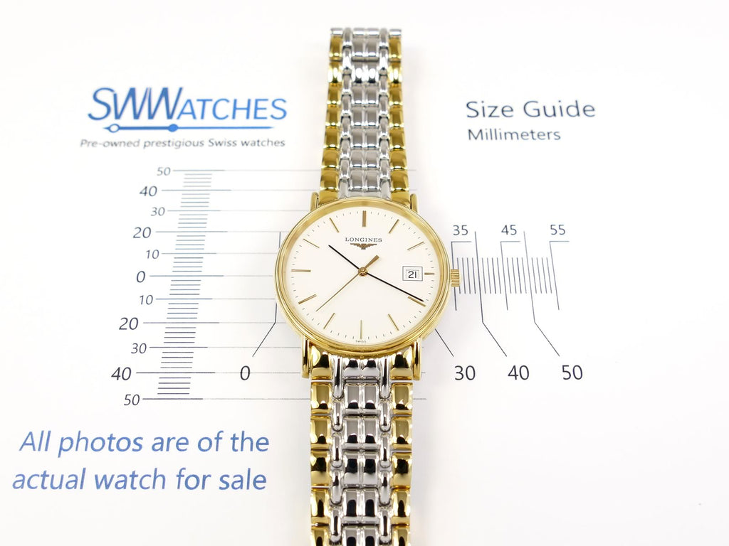 Longines Présence White L4.720.2 case size 33mm