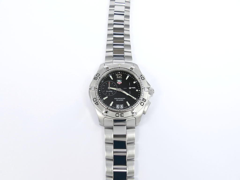 TAG Heuer Aquaracer Alarm Black Dial WAF111Z.BA0801 Quartz 39mm
