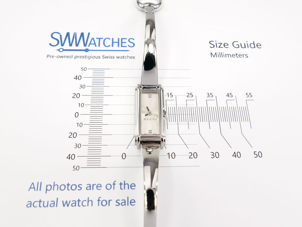 Gucci G-Line 109 case size 14 x 32mm