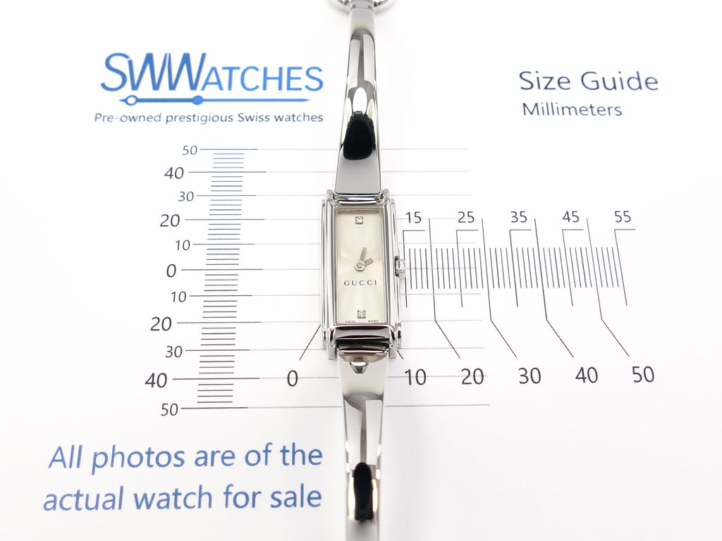 Gucci G-Line 109 case size 14 x 32mm