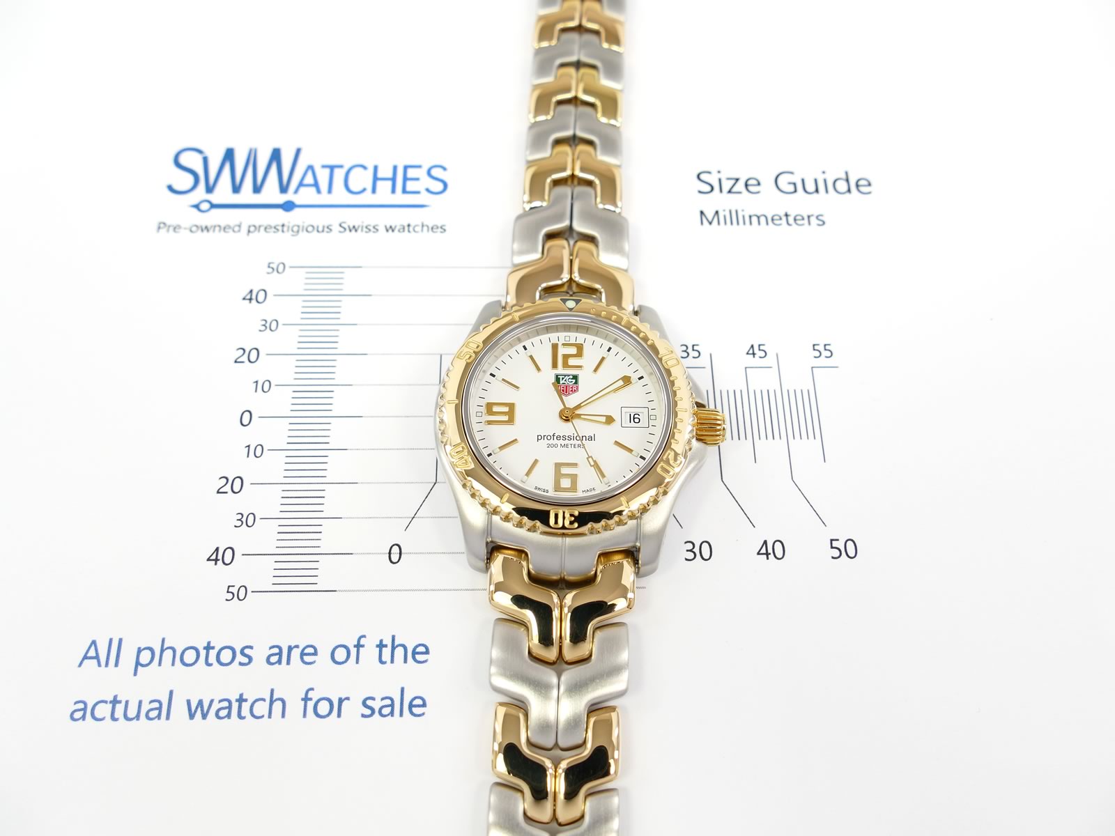 TAG Heuer Link Mid Size 36mm Solid 18k Gold WT1250.BD0555 – SWWatches