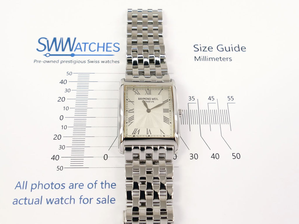 Raymond Weil Don Giovanni case size 28 x 38mm