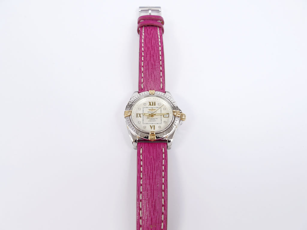 Breitling Cockpit Lady 18k Gold B71356 Roman Numerals and rotating bezel