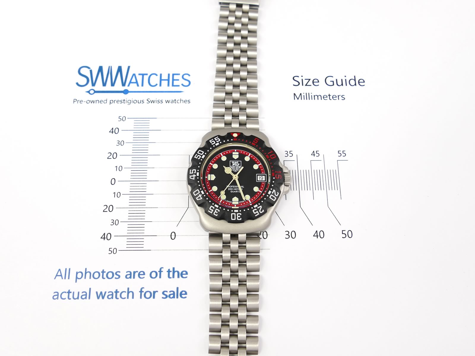 TAG Heuer Formula 1 Black 374.513 / WA1214 Mid size 35mm