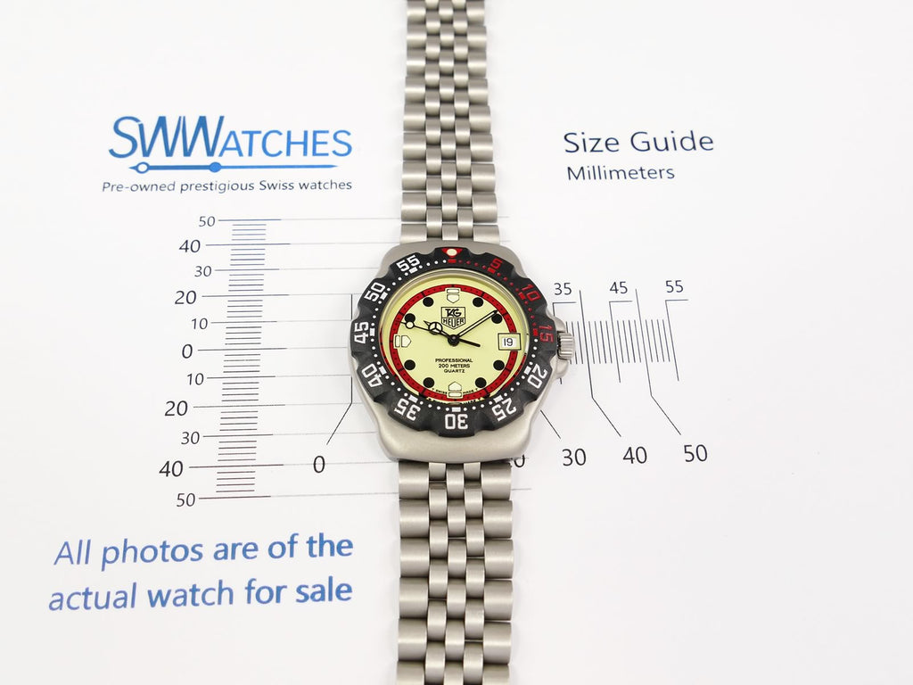 TAG Heuer Formula 1 Luminous Dial F1 WA1211 case size 35mm