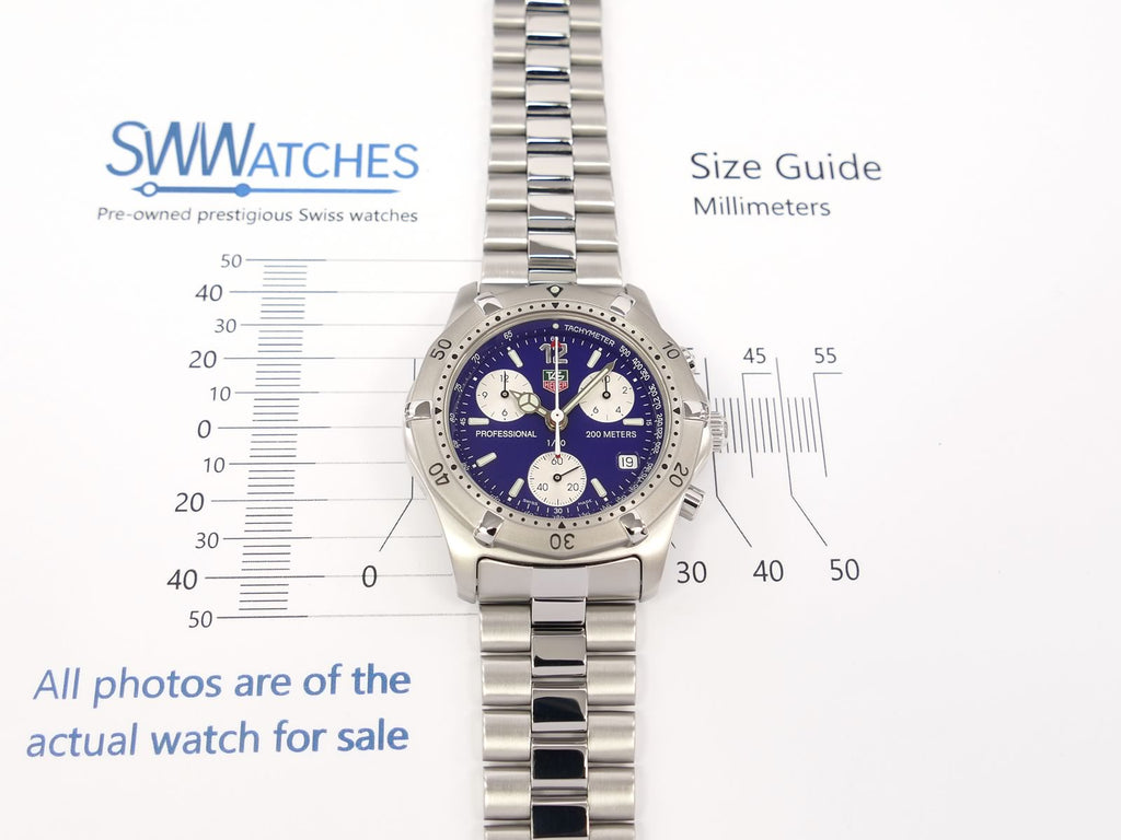 TAG Heuer 2000 Classic Chronograph CK1112-0 case size 38mm