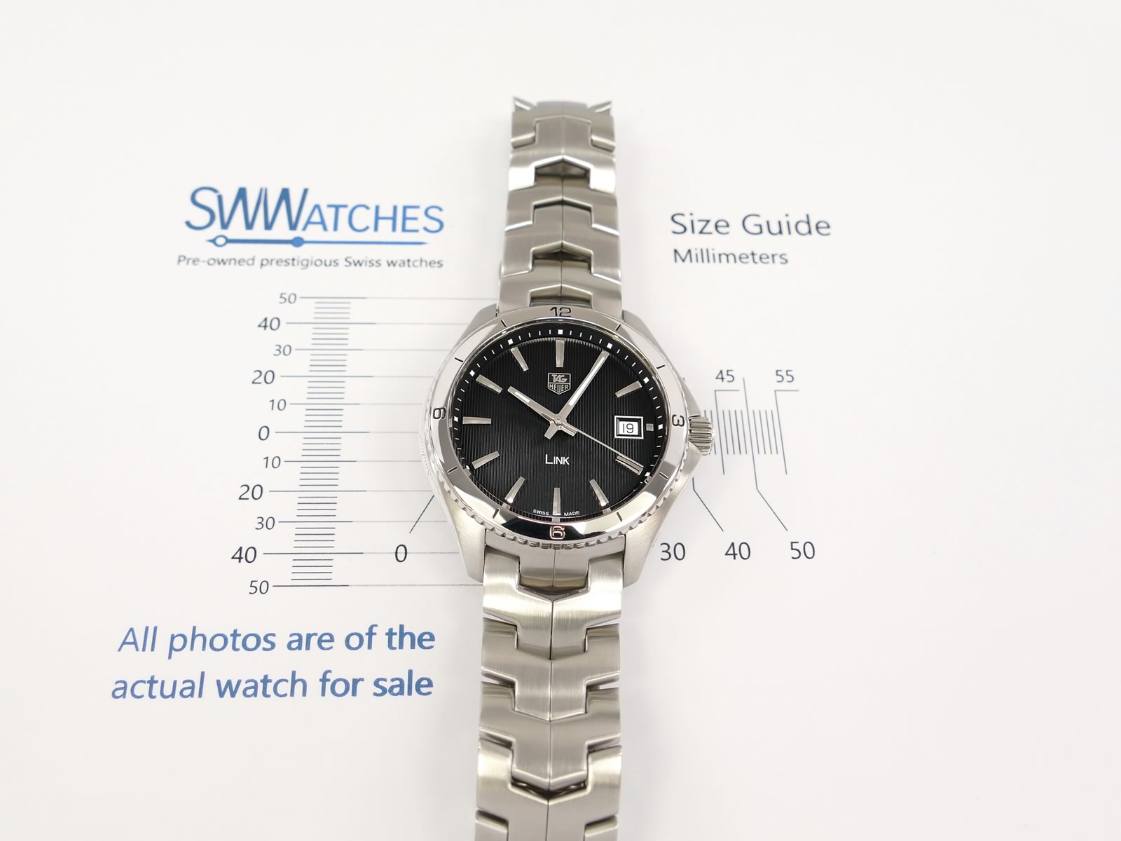 TAG Heuer Link WAT1110.BA0950 case size 40mm