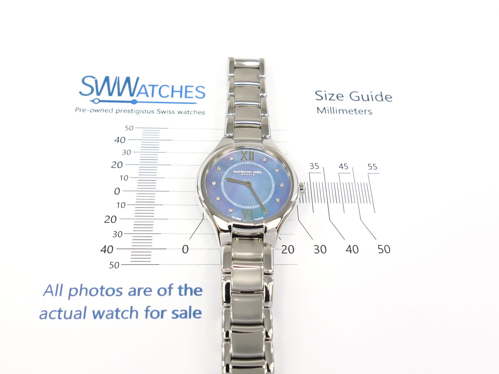 Raymond Weil Noemia 5132 case size 32mm