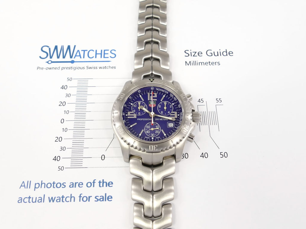 TAG Heuer Link Chronograph CT1110.BA0550 case size 41mm